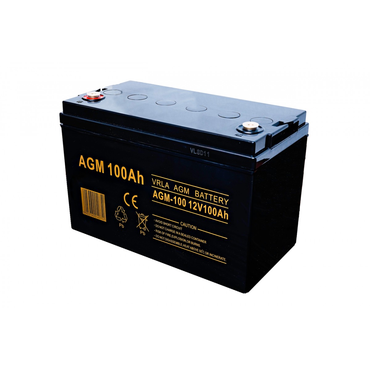 Aokly Agm Vrla Battery Batterie AGM. 6GFM100. 100Ah 12V. (330x172x214mm) -  VT BATTERIES
